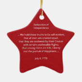 Unabhängigkeitserklärung 250 Jahre USA Keramik Ornament (Hinten)