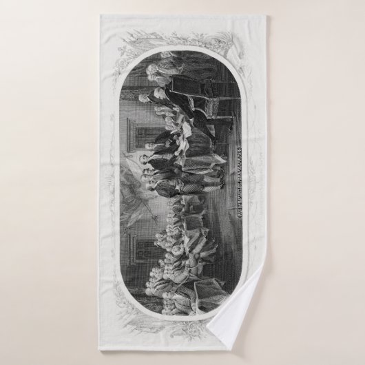 Unabhängigkeitserklärung: 2 Dollar, Etching Badehandtuch (Badehandtuch)