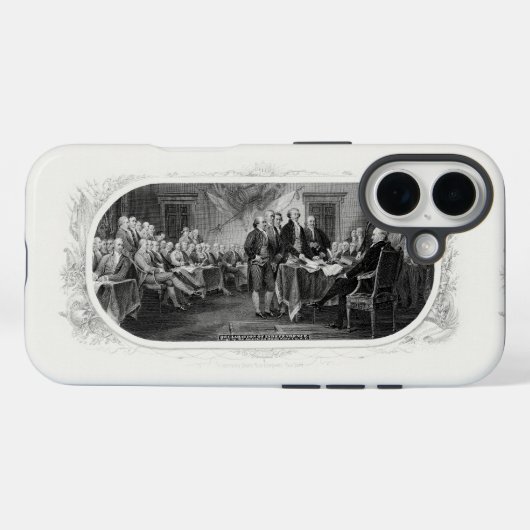 Unabhängigkeitserklärung: 2 Dollar, Etching Case-Mate iPhone Hülle (Rückseite (Horizontal))
