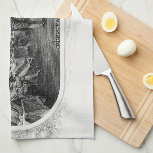 Unabhängigkeitserklärung: 2 Dollar, Etching Geschirrtuch (Viertel Falte)