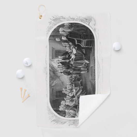 Unabhängigkeitserklärung: 2 Dollar, Etching Golfhandtuch (Insitu)