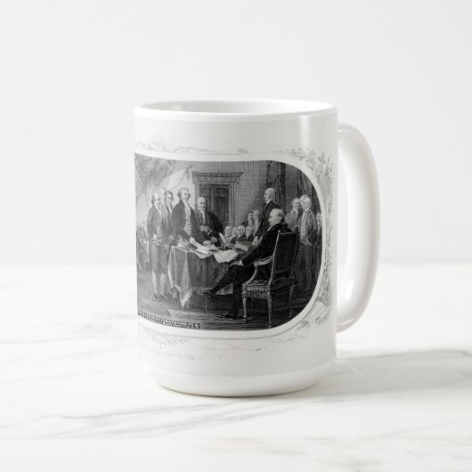 Unabhängigkeitserklärung: 2 Dollar, Etching Kaffeetasse (VorderseiteRechts)