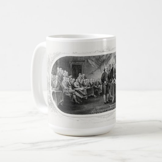 Unabhängigkeitserklärung: 2 Dollar, Etching Kaffeetasse (Vorderseite Links)