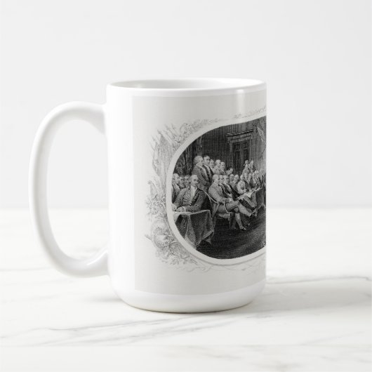 Unabhängigkeitserklärung: 2 Dollar, Etching Kaffeetasse (Links)