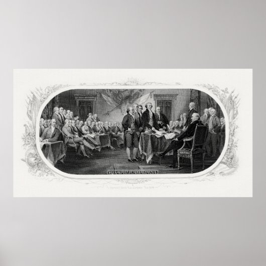 Unabhängigkeitserklärung: 2 Dollar, Etching Poster (Vorne)
