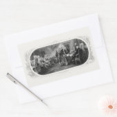 Unabhängigkeitserklärung: 2 Dollar, Etching Rechteckiger Aufkleber (Umschlag)