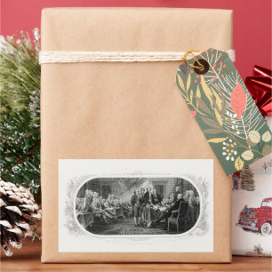 Unabhängigkeitserklärung: 2 Dollar, Etching Rechteckiger Aufkleber