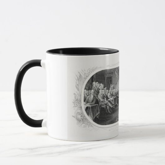 Unabhängigkeitserklärung: 2 Dollar, Etching Tasse (Links)