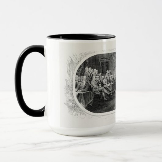 Unabhängigkeitserklärung: 2 Dollar, Etching Tasse (Links)