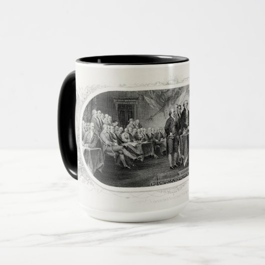 Unabhängigkeitserklärung: 2 Dollar, Etching Tasse (Vorderseite Links)