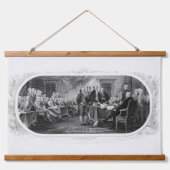 Unabhängigkeitserklärung: 2 Dollar, Etching Wandteppich Mit Holzrahmen (Vorne)