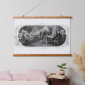 Unabhängigkeitserklärung: 2 Dollar, Etching Wandteppich Mit Holzrahmen (Schlafzimmer)