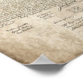 Unabhängigkeitserklärung, alt Vintag Poster (Ecke)