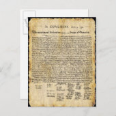 Unabhängigkeitserklärung alte Postkartenversion Postkarte (Vorne/Hinten)