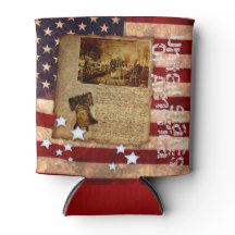 Unabhängigkeitserklärung auf USA-Flagge