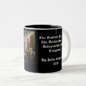 Unabhängigkeitserklärung dargestellt Kongreß Zweifarbige Tasse (VorderseiteRechts)
