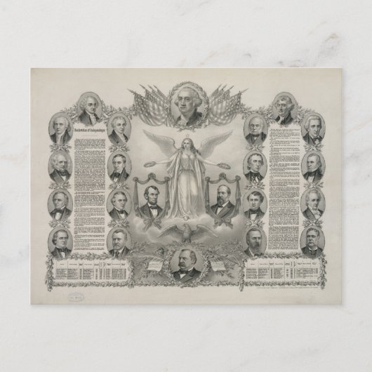 Unabhängigkeitserklärung der USA durch Kurz & Alli Postkarte (Vorderseite)