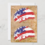 📜 Unabhängigkeitserklärung der USA Einladung (Rückseite)