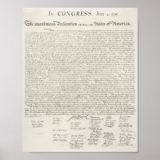 📜 Unabhängigkeitserklärung der USA Poster (Vorne)