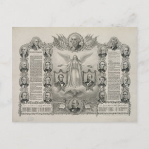Unabhängigkeitserklärung der USA von Kurz & Alliso Postkarte