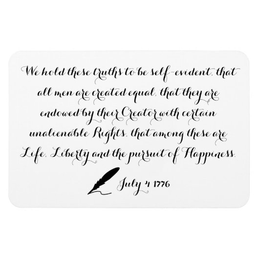 Unabhängigkeitserklärung der Vereinten Staaten 177 Magnet (Horizontal)