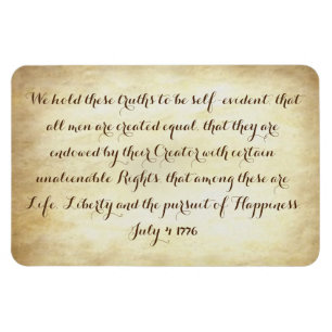 Unabhängigkeitserklärung der Vereinten Staaten 177 Magnet