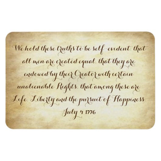 Unabhängigkeitserklärung der Vereinten Staaten 177 Magnet (Horizontal)