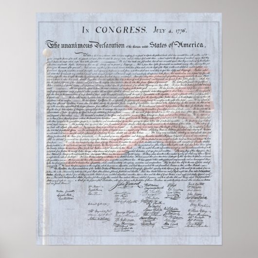 Unabhängigkeitserklärung des US-Geschichtsunterric Poster (Vorne)