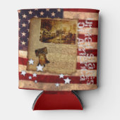 Unabhängigkeitserklärung gegenüber der US-Flagge Dosenkühler (Vorderseite)
