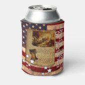 Unabhängigkeitserklärung gegenüber der US-Flagge Dosenkühler (Kanne Rückseite)