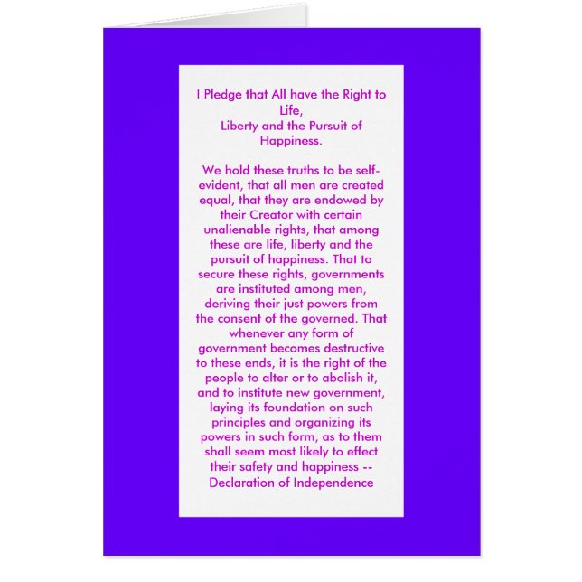 Unabhängigkeitserklärung Gibney Das MUSEUM Zaz (Vorne)