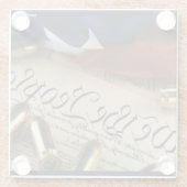 Unabhängigkeitserklärung Glasuntersetzer (Rückseite)