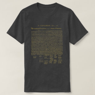 Unabhängigkeitserklärung Gold T-Shirt