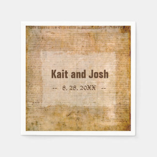 Unabhängigkeitserklärung 📜 historischen Parchmen Serviette