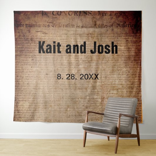Unabhängigkeitserklärung 📜 Historisches Jahr 1776 Wandteppich (Beispiel (Horizontal))
