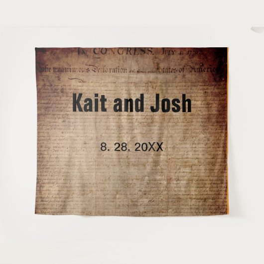 Unabhängigkeitserklärung 📜 Historisches Jahr 1776 Wandteppich (Vorderseite (Horizontal))