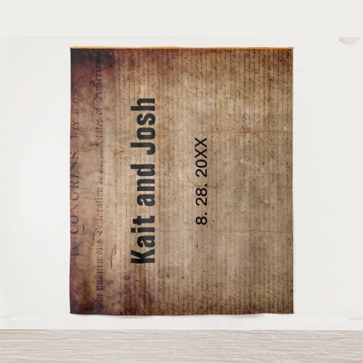 Unabhängigkeitserklärung 📜 Historisches Jahr 1776 Wandteppich (Vorderseite)