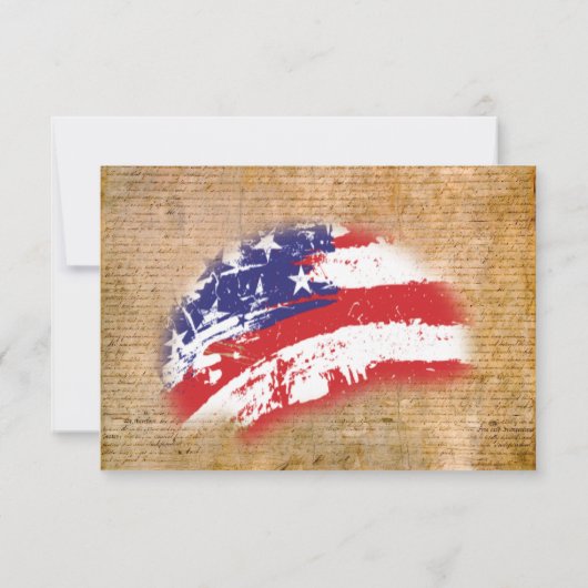 Unabhängigkeitserklärung 📜 Hochzeitsurteil RSVP Karte (Rückseite)