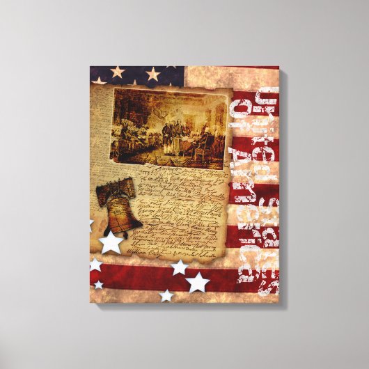 Unabhängigkeitserklärung Leinwanddruck (Vorderseite)