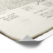 Unabhängigkeitserklärung mit Unterschriften Poster (Ecke)