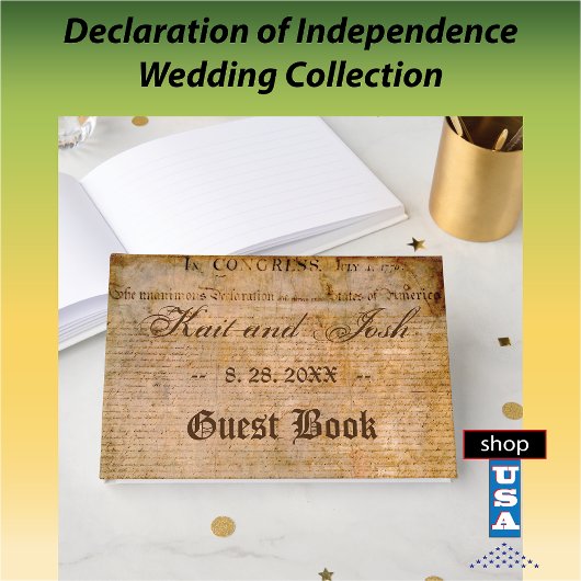 Unabhängigkeitserklärung 📜 Parchment Wedding Gästebuch