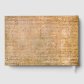 Unabhängigkeitserklärung 📜 Parchment Wedding Gästebuch (Rückseite)