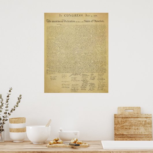 Unabhängigkeitserklärung Poster (Küche)