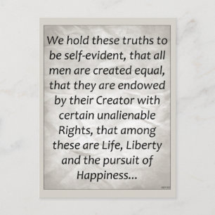 Unabhängigkeitserklärung Postkarte