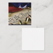 Unabhängigkeitserklärung Quadratische Visitenkarte (Vorne/Hinten)