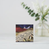 Unabhängigkeitserklärung Quadratische Visitenkarte (Stehend Vorderseite)