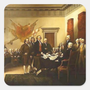 Unabhängigkeitserklärung Quadratischer Aufkleber