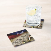 Unabhängigkeitserklärung Rechteckiger Pappuntersetzer (Vor Ort)