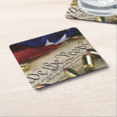 Unabhängigkeitserklärung Rechteckiger Pappuntersetzer (angewinkelt)