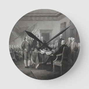 Unabhängigkeitserklärung Runde Wanduhr